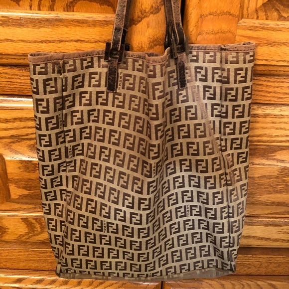 Vintage Fendi Zucchino Tote 100% Authentic - Picture 1 of 7